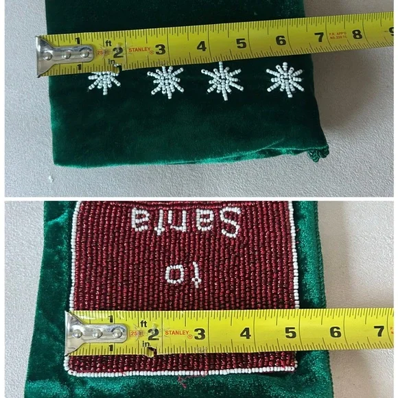 Velvet Letter to Santa Christmas Stocking - Picture 10 of 10